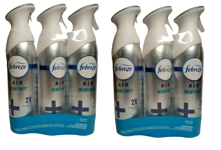 Febreze Air Freshener Spray, Odor Eliminator, Linen & Sky, 8.8 Oz (6 Pack)