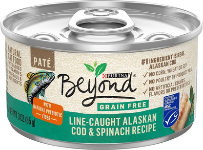 Purina Beyond Grain Free, Natural Assorted Pate Wet Cat Food, 3 oz, 12 Cans