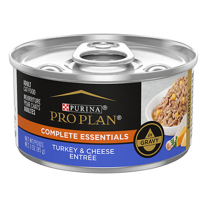 Purina Pro Plan Complete Essentials Adult Wet Cat Food In Gravy, 3 oz, 24 Cans