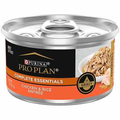 Purina Pro Plan Complete Essentials Adult Wet Cat Food In Gravy, 3 oz, 24 Cans
