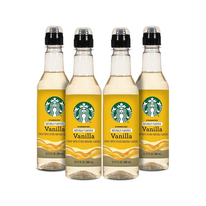 Starbucks Assorted Naturally Flavored Coffee Syrup, 12.17 oz, Pack of 4