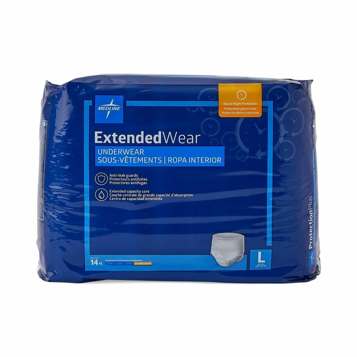 Medline Extended Wear Overnight Unisex Incontinence Underwear Diapers M/L/XL