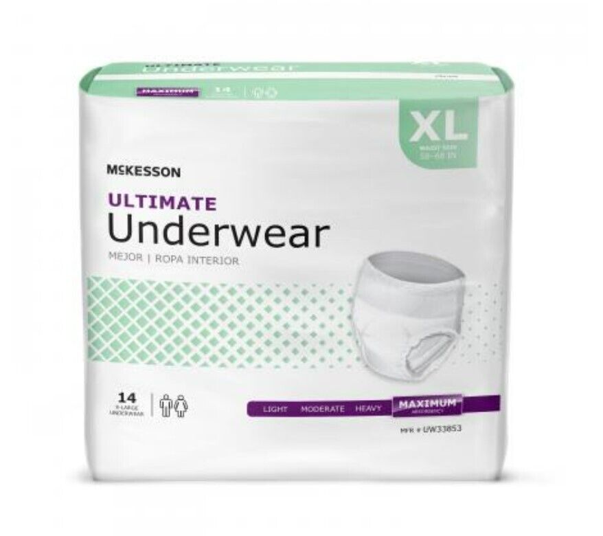 McKesson Ultimate Pull On Up Incontinence Underwear Diapers Maximum L/M/XL