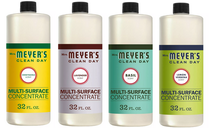 Mrs. Meyer's Clean Day Multi-Surface Concentrate Cleaner, Assorted 32 & 64 oz
